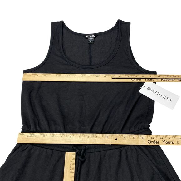 Athleta Balance Sleeveless Romper Black Womens Size Medium MSRP: $79 - Picture 9 of 16
